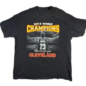 Lebron James Cleveland Cavaliers 2016 World Champions T Shirt Men's XL Black NBA